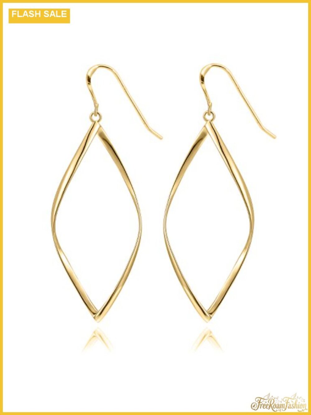 14K Gold Plated Infinity Dangle Earrings Women Hypoallergenic